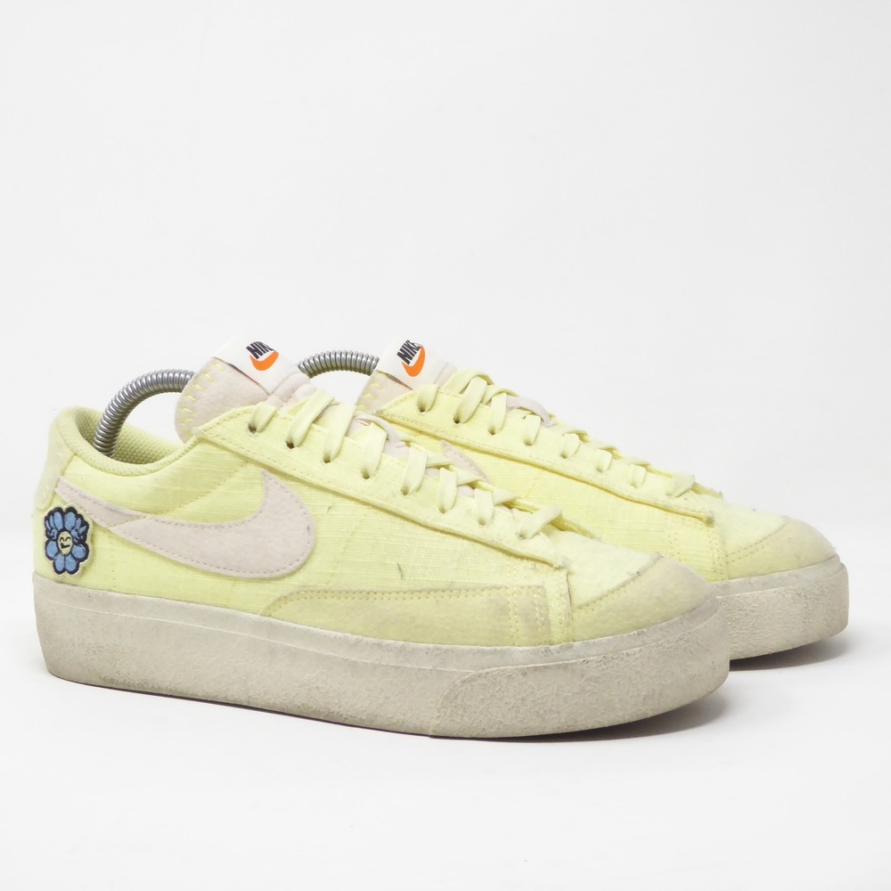 Nike Womens Blazer Low Platform SE Next Nature Flower Power Sneakers Citron Sz 9
